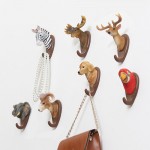 Honana DX-N1 Animal Head Hook Resin Craft 3D Animal Mural Wall Decorative Ornament Hanger