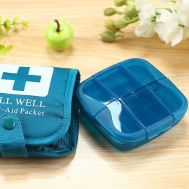 Honana HN-PB004 Travel 6 Compartments Pill Box Portable Medicine Orangnizer Tablets Holder