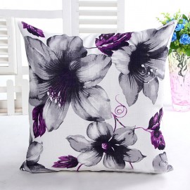 Honana WX-D6 45x45cm Vintage Leaves Flower Bamboo Linen Throw Pillow Case Waist Cushion Cover