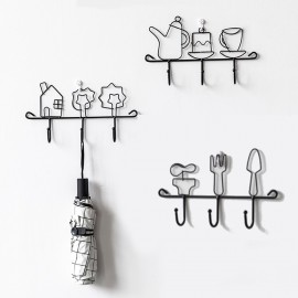 Hooks Storage Shelf Organizer Rack Wall Hanger Decor Home Style