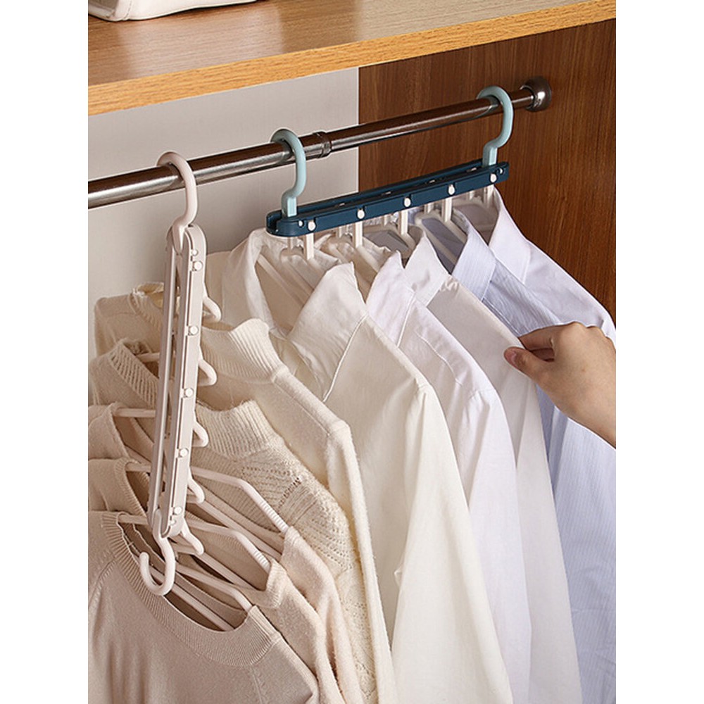 Household Folding Multi-Layer Magic Hanger Multi-Function Retractable Clothes Rack Hanging Clothes Artifact