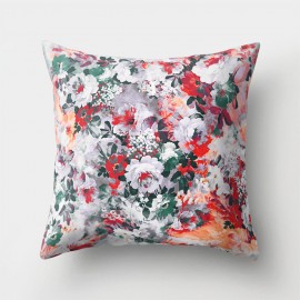 INS Style Flower Floral Printed Microfiber Cushion Cover Home Sofa Office Seat Art Decor