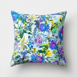 INS Style Flower Floral Printed Microfiber Cushion Cover Home Sofa Office Seat Art Decor