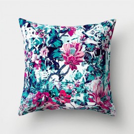 INS Style Flower Floral Printed Microfiber Cushion Cover Home Sofa Office Seat Art Decor