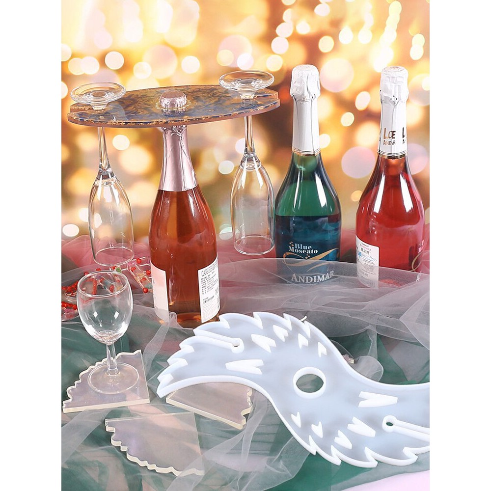 Irregular Shape DIY Making Crystal Epoxy Silicone Mold Handmade Craft Art Storage Pendant Wine Glasses Holder