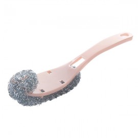 KCASA KC-CS03 Long Handle Pot Dish Bowl Steel Ball Brush Steel Wire Cleaning Dishwashing Brush