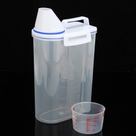 Kitchen Food Cereal Grain Bean Rice Hand With Measuring Cup Plastic Plastic Storage Container