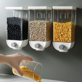 Kitchen Wall-Mounted Storage Tank Cereal Rice Bean Sealed Can Oatmeal Dispenser Wholesale