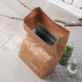 Kraft Paper Bento Bag Environmental Protection  Dupont Paper Aluminum Film Box Bag