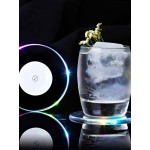 LED Light Color Change Drink Cup Holder Mat Club Party Pad Barware Sticker Decor