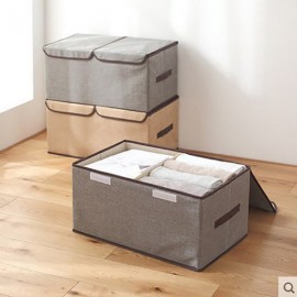 Large Double Cover Clothes Separate Storage Box Toy Storage Case Underwear Container