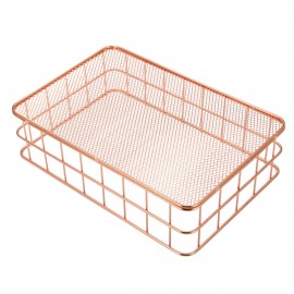 Large Size Sundry Receive Storage Basket Rose Gold Clothes Cosmetics Container