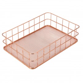 Large Size Sundry Receive Storage Basket Rose Gold Clothes Cosmetics Container