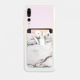 Marble Pattern Lycra Mobile Phone Back Sticker Card Case Multi-function Thermal Transfer Mobile Wallet