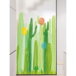 Miico 2PCS Cactus And Balloon Painting Sticker Glass Door Stickers Wall Stickers Home Decor Sticker