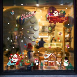 Miico SK9245 Christmas Sticker Cartoon Animals Wall Stickers Removable For Christmas Decoration