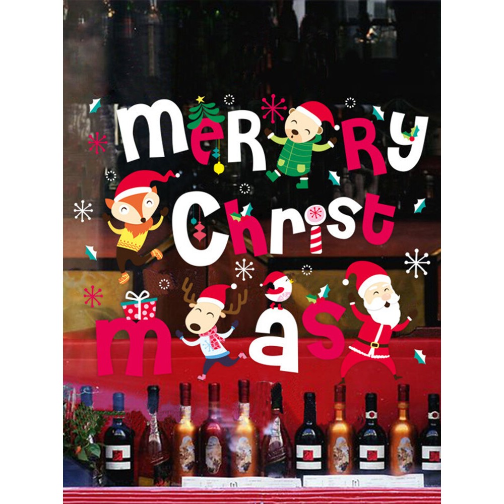 Miico XL616 Christmas Sticker Home Decoration Sticker Window and Wall Sticker Shop Decorative