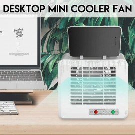 Mini Air Cooler 3 Speed USB Portable Air Conditioner Conditioning Humidifier Purifier Light Desktop Air Cooling Fan Air Cooler Fan for Car Office Home