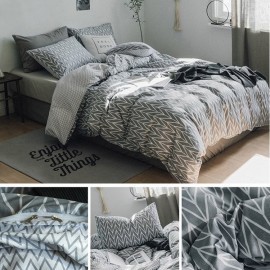 Minleaf IKEA Style 100% Cotton Bed Sheets Softest 3 Styles Bedding Sets Collection Deep