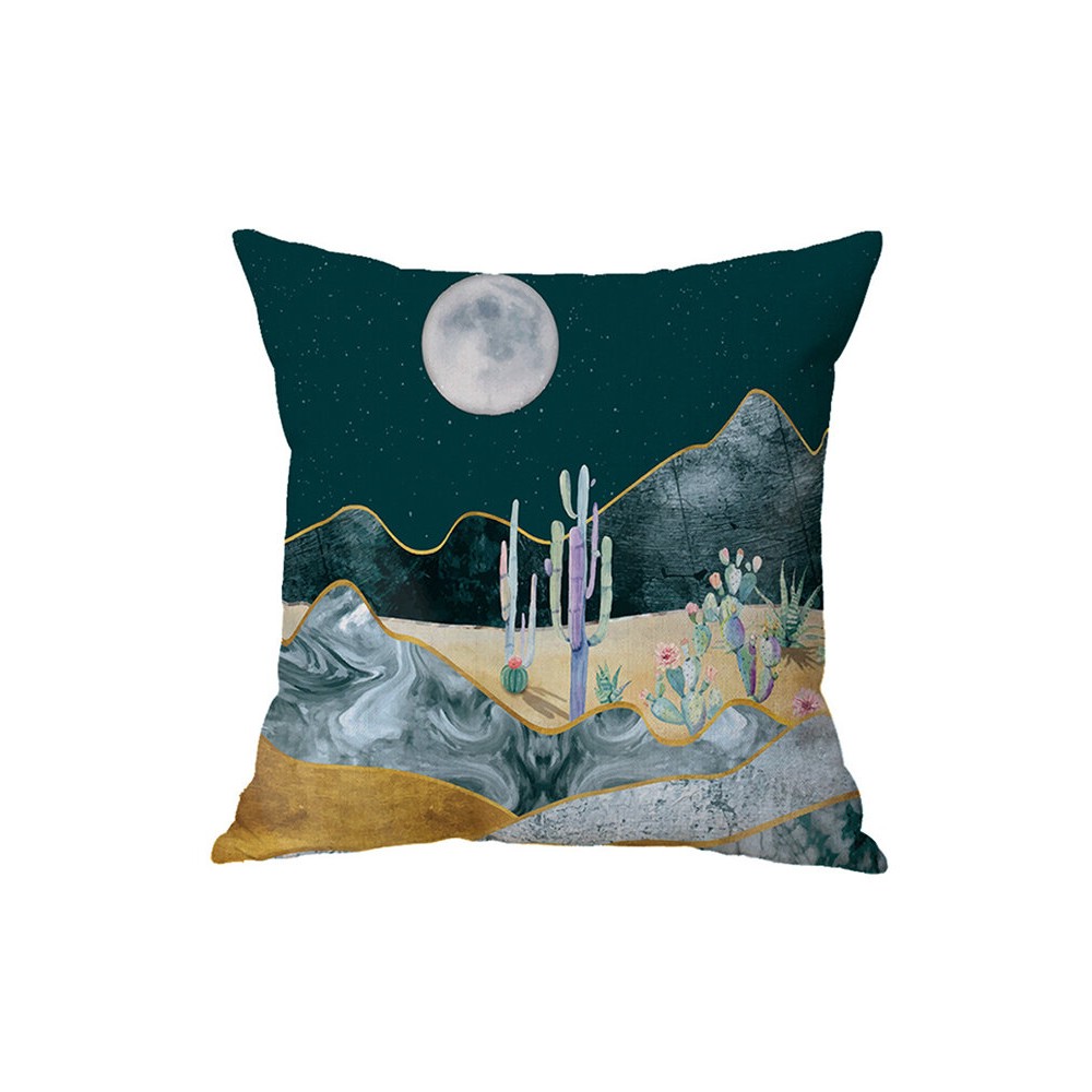 Modern Abstract Landscape Linen Cushion Cover Home Sofa Throw Pillowcases Home Decor