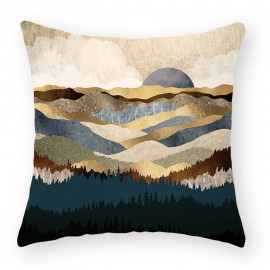 Modern Abstract Landscape Moon Linen Cushion Cover Home Sofa Throw Pillowcases Home Decor