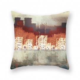 Modern Abstract Sunset Landscape Linen Cushion Cover Home Sofa Throw Pillowcases Home Decor