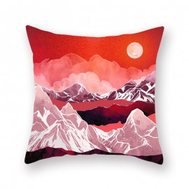 Modern Abstract Sunset Landscape Linen Cushion Cover Home Sofa Throw Pillowcases Home Decor