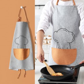 Multifunction Waterproof Kitchen Apron Sleeveless Cotton Linen Cooking Work Cloth for Home Kitchen Tool Working Tool