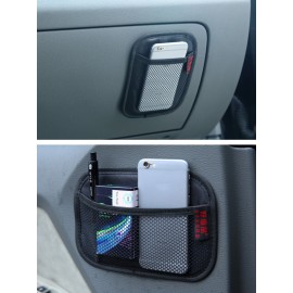 Multifunctional Vehicle Mobile Phone Storage Net Pocket Sticky Car Seat Back Portable Car Storage Bag