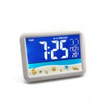 New Lcd Color Screen Clock Big Screen Electronic Clock Children Students Bedside Alarm Clock Factory Straight Hair 7002wj