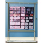 Non-woven Cloth Mesh Yarn 42 Grid Storage Bag Household Items Finishing Underwear Storage Hanging Bag