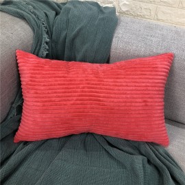 Nordic Simple Solid Color Corduroy Cushion Cover Nordic Style Sofa Rectangular Pillowcase