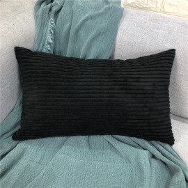 Nordic Simple Solid Color Corduroy Cushion Cover Nordic Style Sofa Rectangular Pillowcase