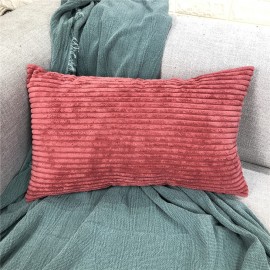 Nordic Simple Solid Color Corduroy Cushion Cover Nordic Style Sofa Rectangular Pillowcase