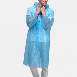 PE Protective Suit PE Disposable Dust-proof  Water-proof Hiking Raincoat