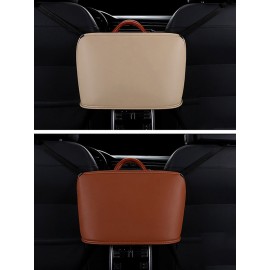 PU Leather Car Seat Back Intermediate Bag Auto Receiving And Hanging Bag Car Trunk Organize Bag