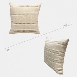 Pillow Linen Plain Striped Square Lattice Modern Minimalist Pillow Living Room Cushion Cover