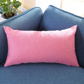 Pillowcase Rectangular Cotton And Linen Pillow Color Nap Pillow Plus Long Sofa Car Waist Pillowcase