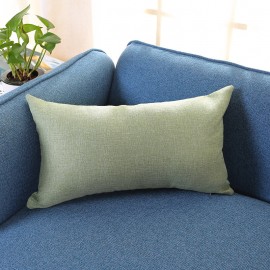 Pillowcase Rectangular Cotton And Linen Pillow Color Nap Pillow Plus Long Sofa Car Waist Pillowcase