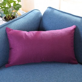 Pillowcase Rectangular Cotton And Linen Pillow Color Nap Pillow Plus Long Sofa Car Waist Pillowcase