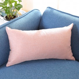 Pillowcase Rectangular Cotton And Linen Pillow Color Nap Pillow Plus Long Sofa Car Waist Pillowcase