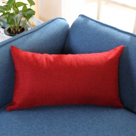 Pillowcase Rectangular Cotton And Linen Pillow Color Nap Pillow Plus Long Sofa Car Waist Pillowcase