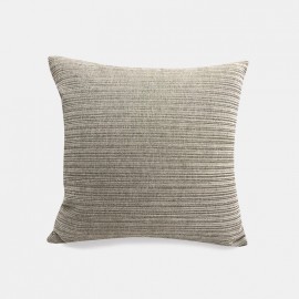 Plain Simple Thick Chenille Texture Stripe Sofa Living Room Bedroom Square Pillow Back Cushion Cover