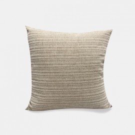 Plain Simple Thick Chenille Texture Stripe Sofa Living Room Bedroom Square Pillow Back Cushion Cover