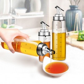 Portable Oil Dispenser Seasoning Bottles Dispenser With Scale Sauce Bottle Glass Storage Bottles