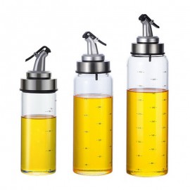 Portable Oil Dispenser Seasoning Bottles Dispenser With Scale Sauce Bottle Glass Storage Bottles