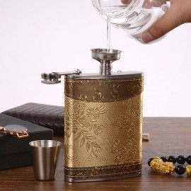 Portable Stainless Steel Hip Flask Wine Bottle Travel Whiskey Vodka Alcohol Liquor Flagon Male Mini Bottle