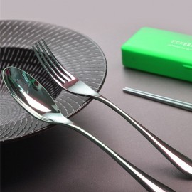 Portable Sterilization Box Creative Tableware Set Stainless Steel Three-Piece Ultraviolet Sterilizer Chopsticks Spoon Fork