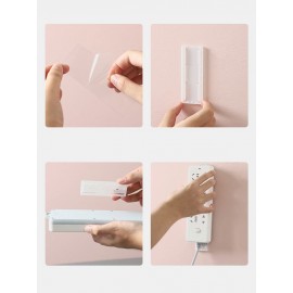 Powerful Traceless Punch-free Wall-Mounted Sticker Plug Fixer Home Self-Adhesive Socket Cable Wire Organizer Seamless Strip Holder