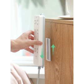 Powerful Traceless Punch-free Wall-Mounted Sticker Plug Fixer Home Self-Adhesive Socket Cable Wire Organizer Seamless Strip Holder